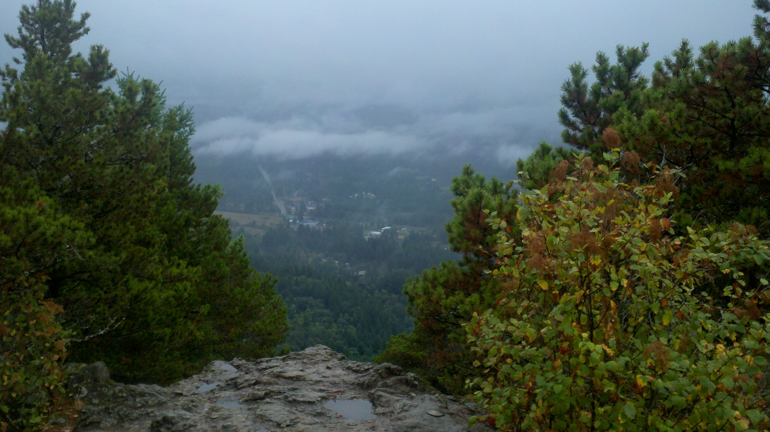 The valley we walked up from