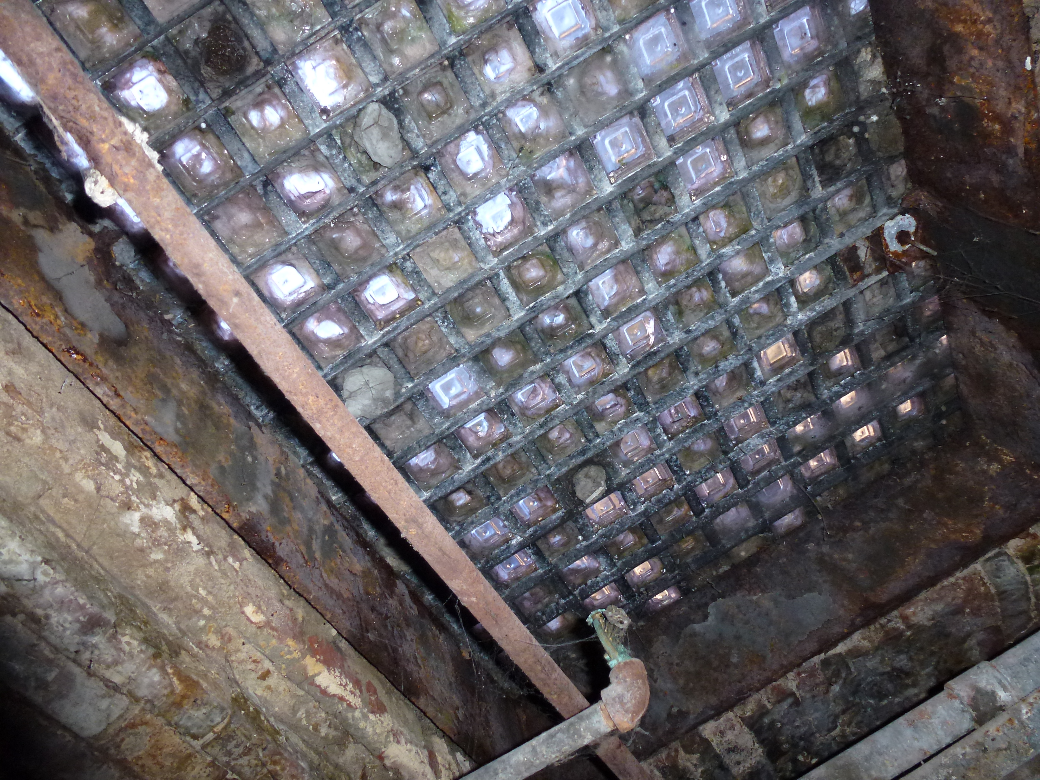 The skylights built into the sidewalk, inventive.