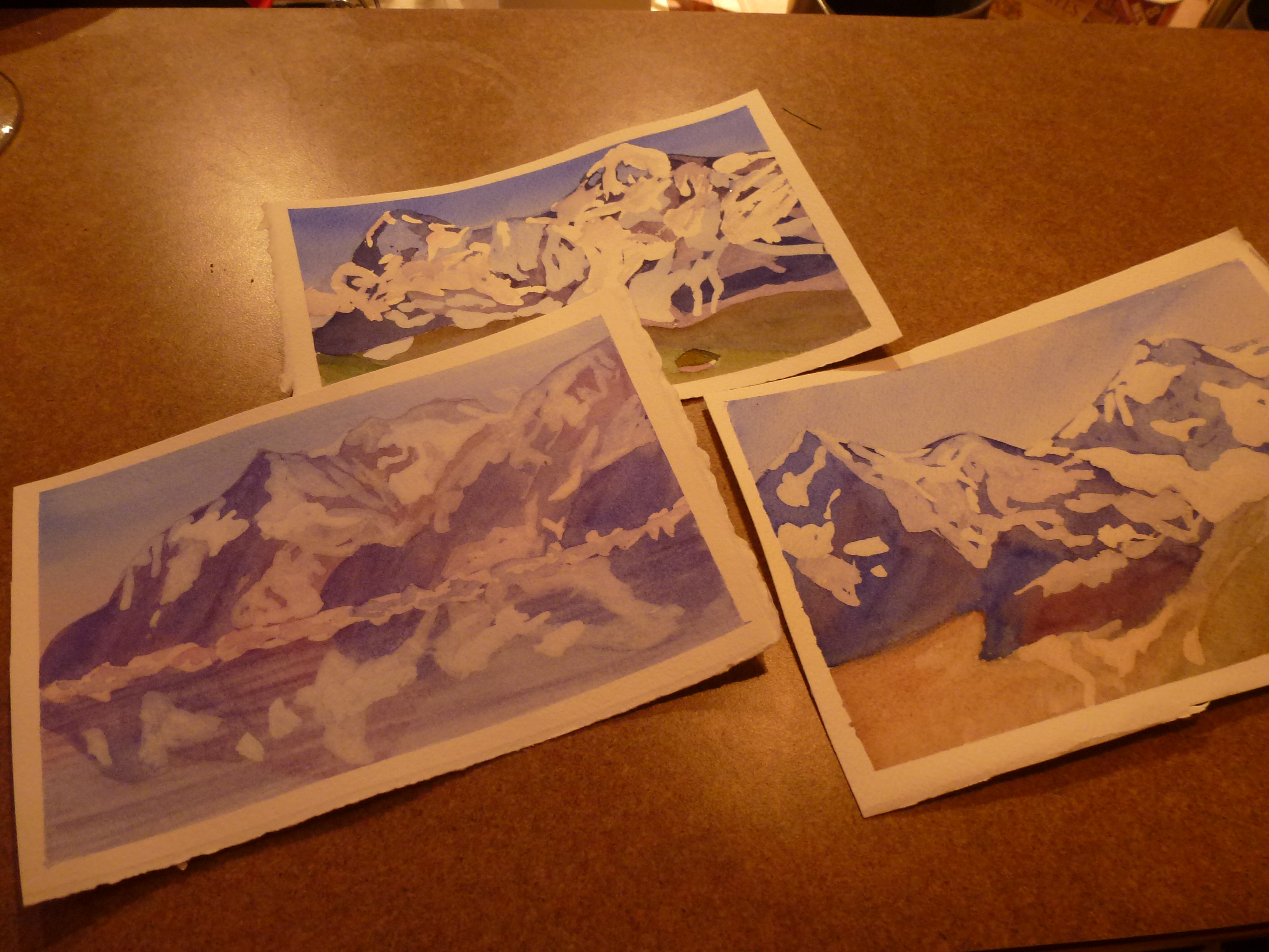 Some watercolors I did yesterday
