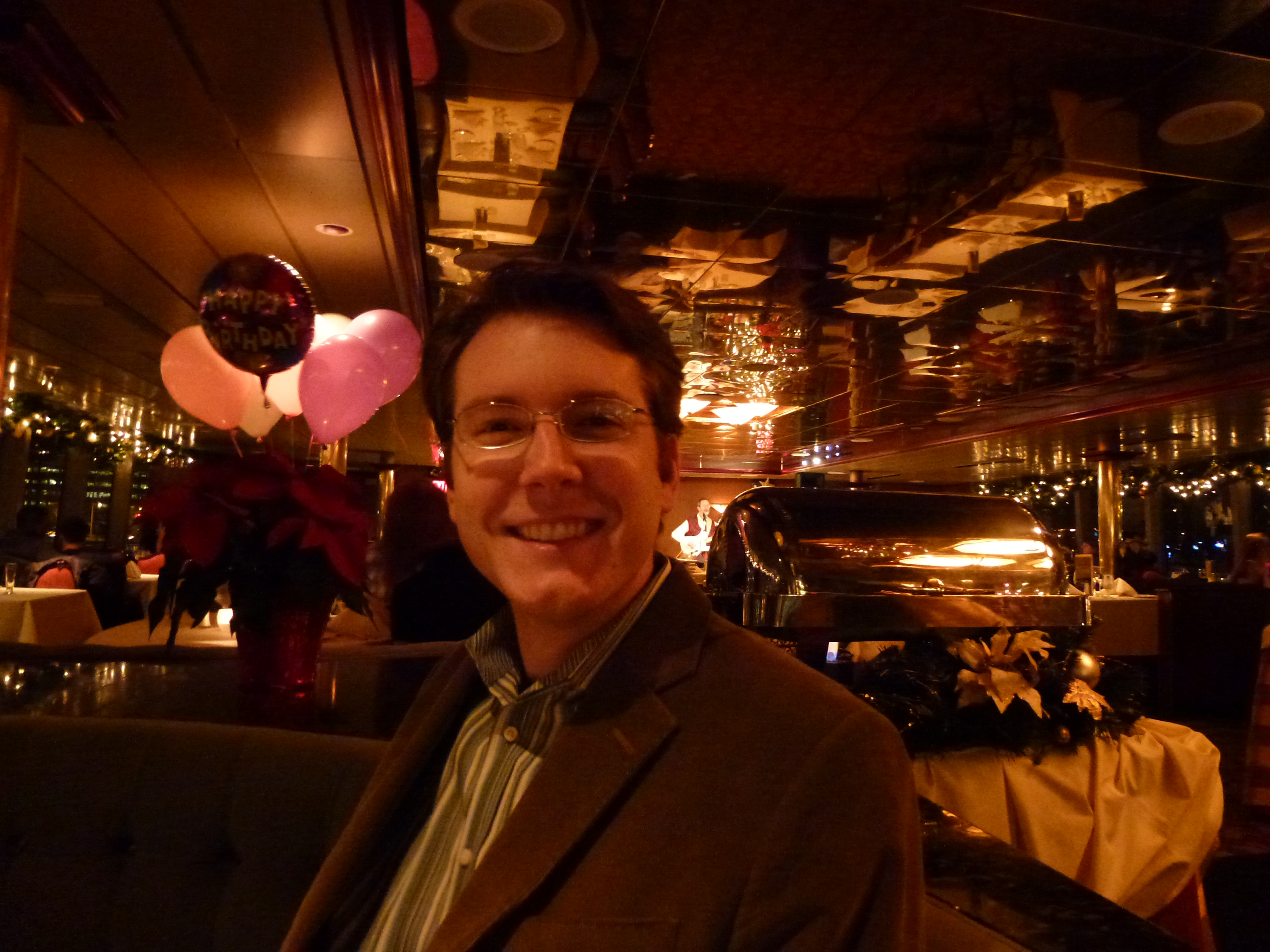 Chris is excited about buffets.